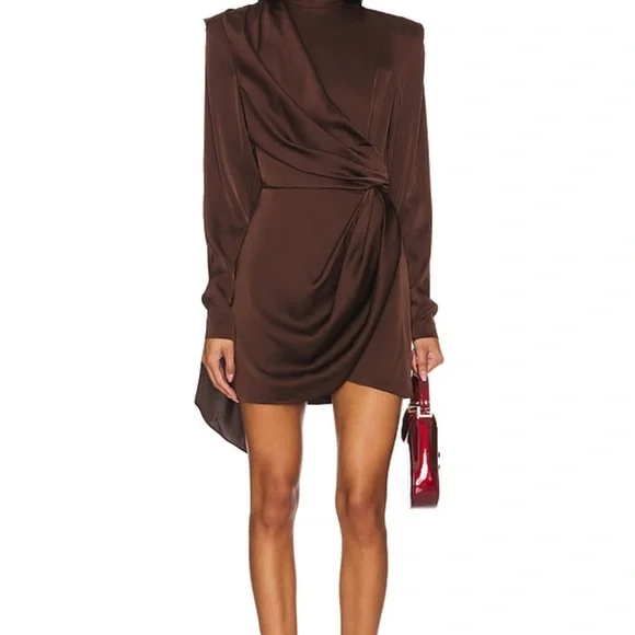 Ronny Kobo Collection Brown Long Sleeve Dress - Picture 1 of 11